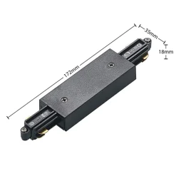 Linaro skinnesystem, GU10, 4 lyskilder, sort, Ø 9 cm^Lindby Online