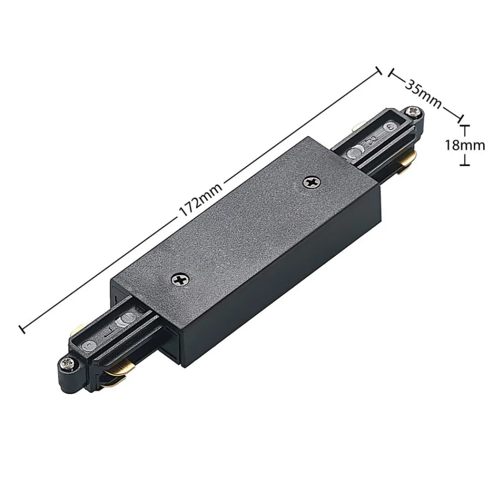 Linaro skinnesystem, GU10, 4 lyskilder, sort, Ø 9 cm^Lindby Online