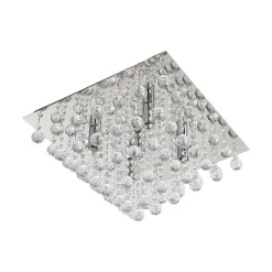 loftlampe Annica, kantet, krom, metal, 42 cm^Lindby Sale