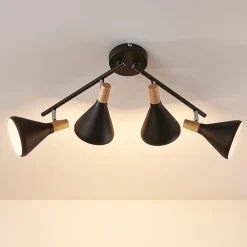 loftlampe Arina, 68 cm, sort, 4 lyskilder, E14^Lindby