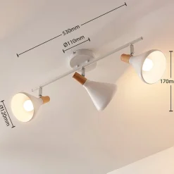 loftlampe Arina, 53 cm, hvid, 3 lyskilder, E14^Lindby Hot