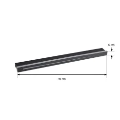 loftlampe Benario, sort, aluminium, 80 cm^Lindby Hot