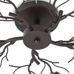 Lindby loftlampe Bigna, Ø 68 cm, 10 lyskilder, glas, metal