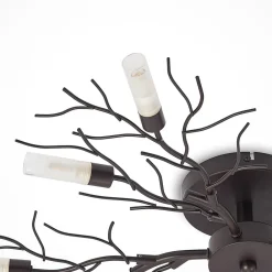 Lindby loftlampe Bigna, Ø 68 cm, 10 lyskilder, glas, metal