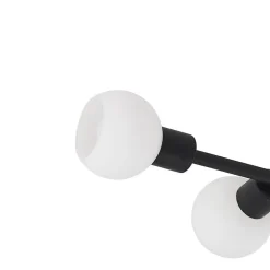 Lindby loftlampe Biscala, 5flg, sort/opal