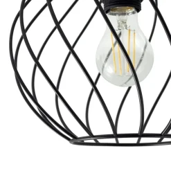 loftlampe Danika, Ø 25 cm, sort, metal^Lindby