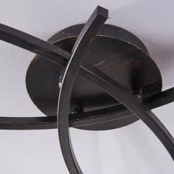 loftlampe Della, sort-guld, Ø 58 cm, 3 lyskilder, E14^Lindby Hot