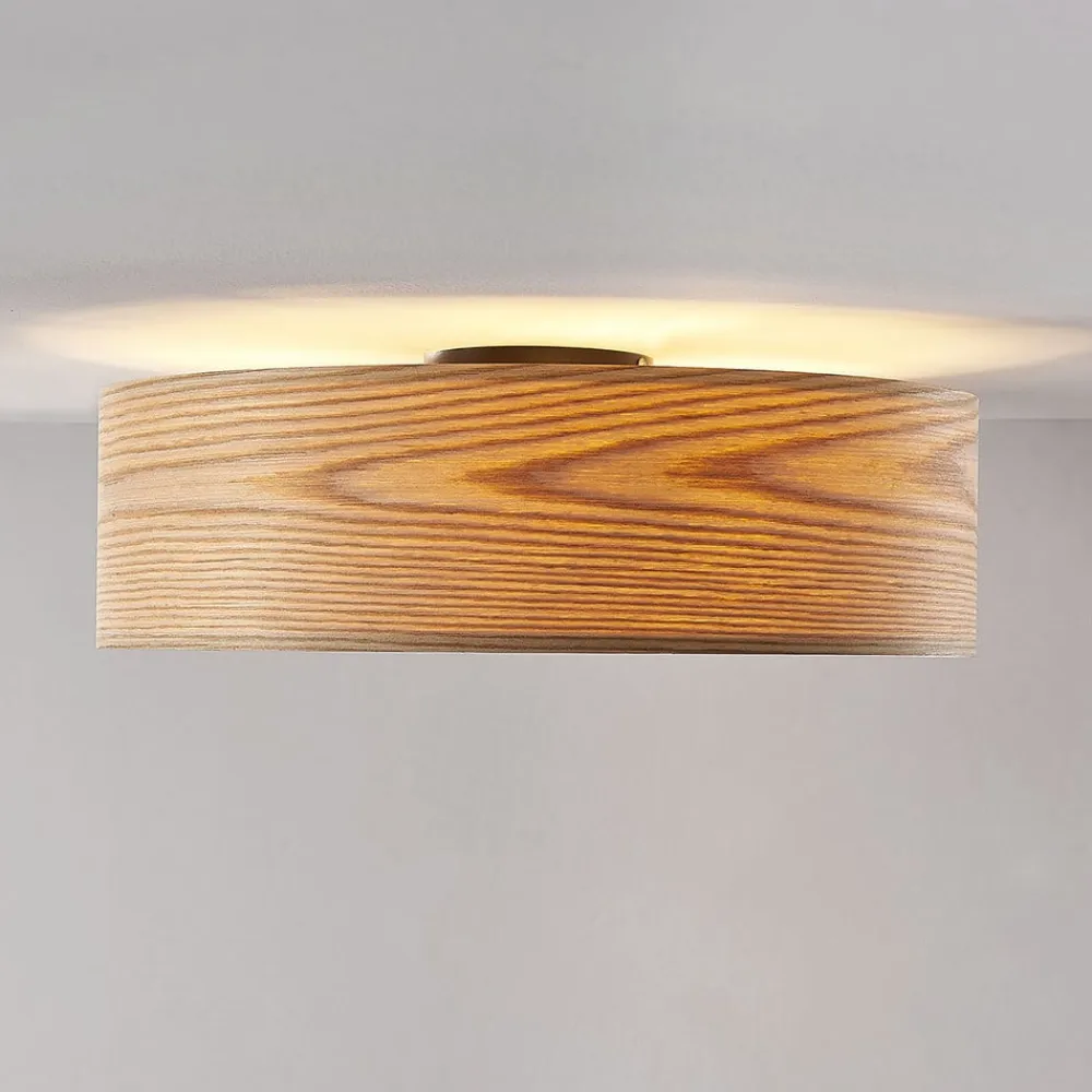 loftlampe Dominic, Ø 45 cm, 3 lyskilder, træ^Lindby Hot