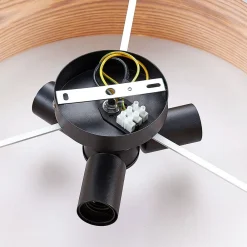 loftlampe Dominic, Ø 45 cm, 3 lyskilder, træ^Lindby Hot