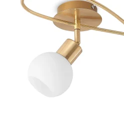 loftlampe Elaina, 54 cm, 3 lyskilder, messing, glas, E14^Lindby Outlet