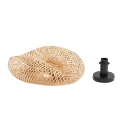 Lindby loftlampe Eleane, bambus, natur, Ø 50 cm