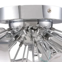 loftlampe Elviro, Ø 50 cm, kromfarvet, metal^Lindby Outlet