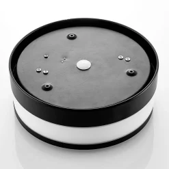 Lindby loftlampe Flavi, Ø 23 cm, sort, glas, IP44, E27