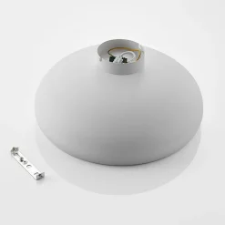 Lindby loftlampe Gerwina, hvid/guld, metal, 40 cm, E27