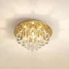loftlampe Gillion, 4 lyskilder, guld, krystal, Ø 35cm^Lindby Sale