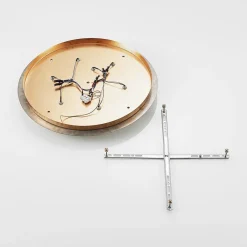 Lindby loftlampe Gillion, 8 lyskilder, guld, krystal, Ø 55cm