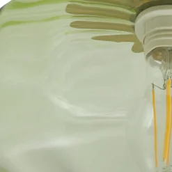 Lindby loftlampe Hildur, grøn, glas, Ø 22 cm