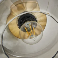 loftlampe Hildur, røggrå, glas, Ø 22 cm^Lindby Online