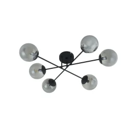 loftlampe Isamer, røggrå, Ø 80 cm, kugle^Lindby Best