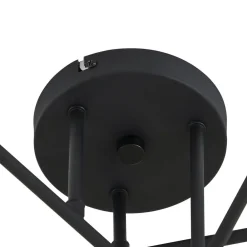 Lindby loftlampe Isamer, smoke grey/amber, Ø 80 cm, globe