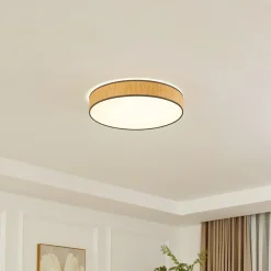 Lindby Loftlamper>loftlampe Jutis, beige, tang, Ø 50 cm