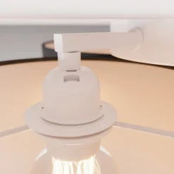 loftlampe Laurenz, 3 lyskilder, grå/brun, tekstil^Lindby Clearance