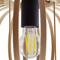 Loftlampe Lielle, naturlig bambus, Ø 38 cm^Lindby New