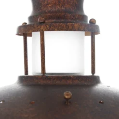 Lindby loftlampe Louisanne, brun, metal, Ø 35cm