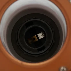 Lindby loftlampe Louisanne, brun, metal, Ø 35cm