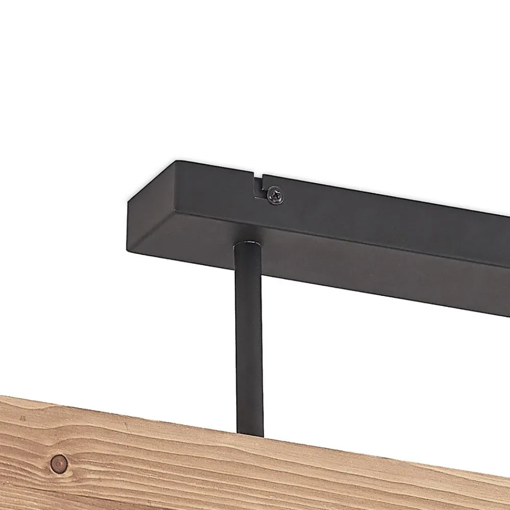 Lindby Loftlamper>loftlampe Malwin, GU10, 100 cm lang, 6 lyskilder, træ