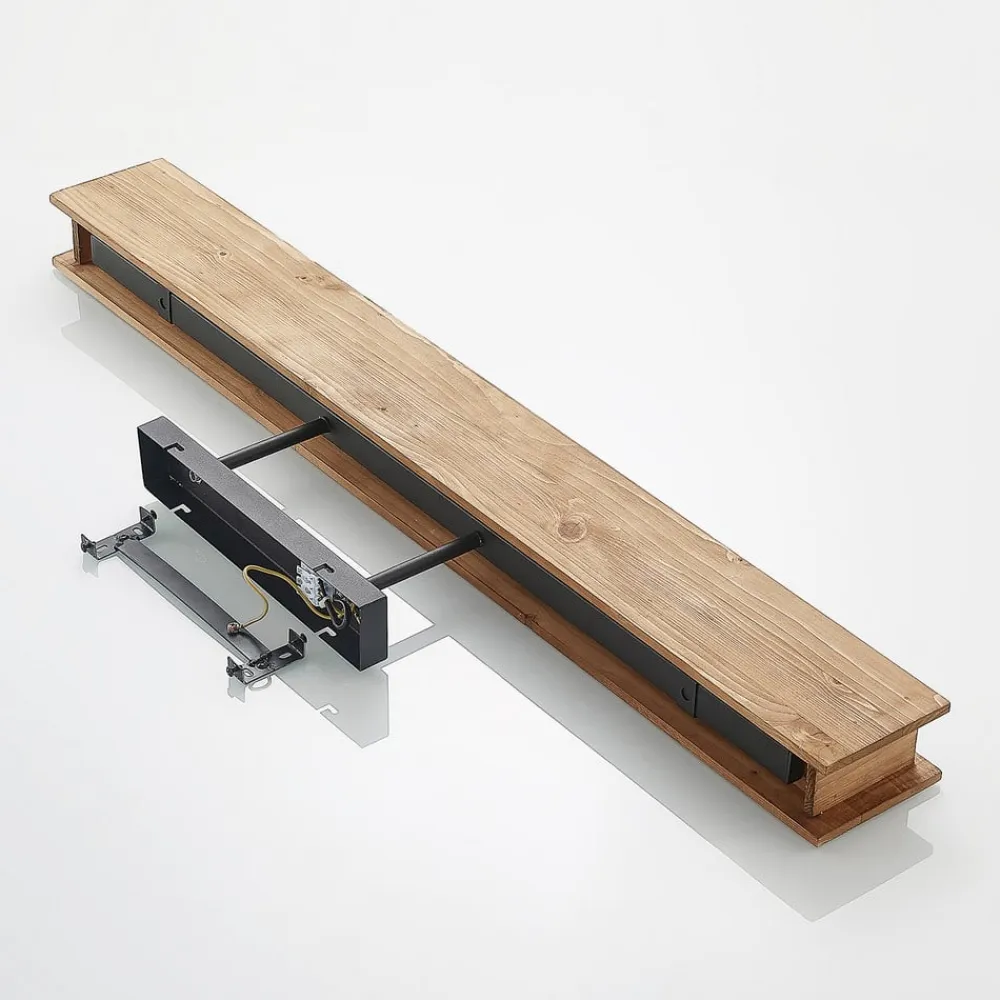 Lindby Loftlamper>loftlampe Malwin, GU10, 100 cm lang, 6 lyskilder, træ