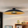Lindby Loftlamper|Loftlamper>loftlampe Narisara, Ø 80 cm, E27, sort-guld