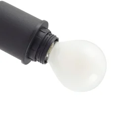 loftlampe Netty, 4 lyskilder, grå, glas^Lindby Hot