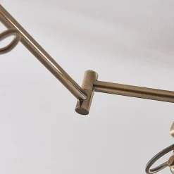 loftlampe Perseas, 180 cm, 6 lyskilder, antik messing, GU10^Lindby