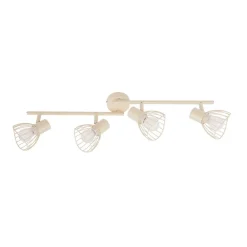 loftlampe Piena, beige, 4 lyskilder, metal, 70 cm^Lindby