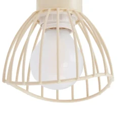 loftlampe Piena, beige, 6 lyskilder, metal, 150 cm^Lindby New