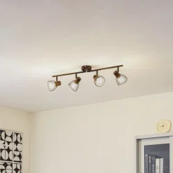 loftlampe Piena, sort, 4 lyskilder, metal, 70 cm^Lindby Online