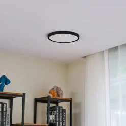 Lindby Gang|Loftlamper>loftlampe Pravin, Ø 30 cm, 3.000 K, sort