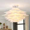 loftlampe Rimon, hvid, plast, Ø 50 cm, E27^Lindby Best