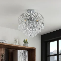 loftlampe Silino, grå, metal, Ø 40cm, E14^Lindby Discount