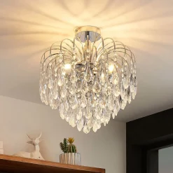 loftlampe Silino, grå, metal, Ø 40cm, E14^Lindby Discount