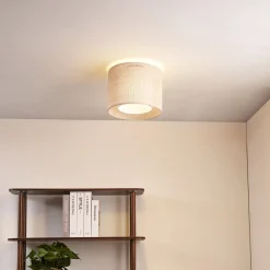 Lindby Loftlamper|Loftlamper>loftlampe Soula, Ø 26 cm, beige, plast, E27