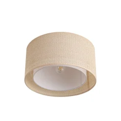 Lindby loftlampe Soula, Ø 40 cm, beige, plast, E27