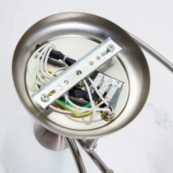 loftlampe Svean, 3 lyskilder, nikkel/hvid, glas, længde 60 cm^Lindby Sale