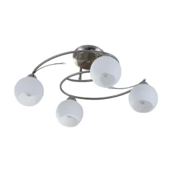 loftlampe Svean, 4-lys, hvid, glas, længde 42,5 cm^Lindby Best
