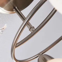 loftlampe Svean, 4-lys, hvid, glas, længde 42,5 cm^Lindby Best