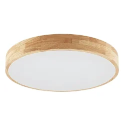 loftlampe Tanju, Ø 60 cm, 5 lyskilder, egetræ, E27^Lindby Best