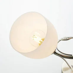 Lindby loftlampe Thaddeus, Ø 44 cm, antik messing, glas