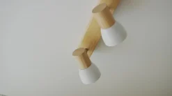 loftlampe Thorin, 67 cm, 4 lyskilder, hvid, træ, E14^Lindby Outlet