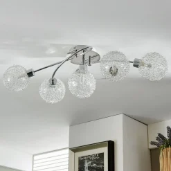 Lindby Gang|Loftlamper>loftlampe Ticino, 65 cm, 5 lyskilder, metal, glas